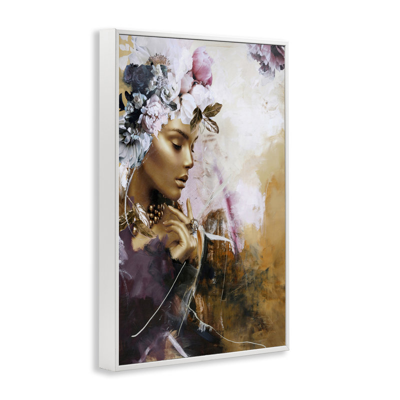 «Elegant Woman & Florals», estampe numérique, design by Design Fabrikken, H 24 po x l 16 po