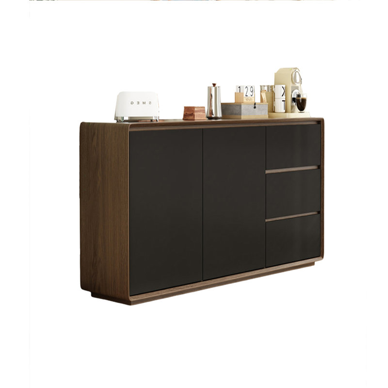 Buffet moderne simple en bois massif. Buffet 70,86 po, Brun / noir, 31.49" H x 47.24" W x 15.75" D