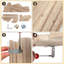 Ensemble de 3 tablettes flottantes avec rebord de présentation mural en bois rustique Wave Edge - Live Edge-1857457655