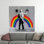 Sad Rainbow Graffiti Art - impression murale sur toile imprimée, 1P