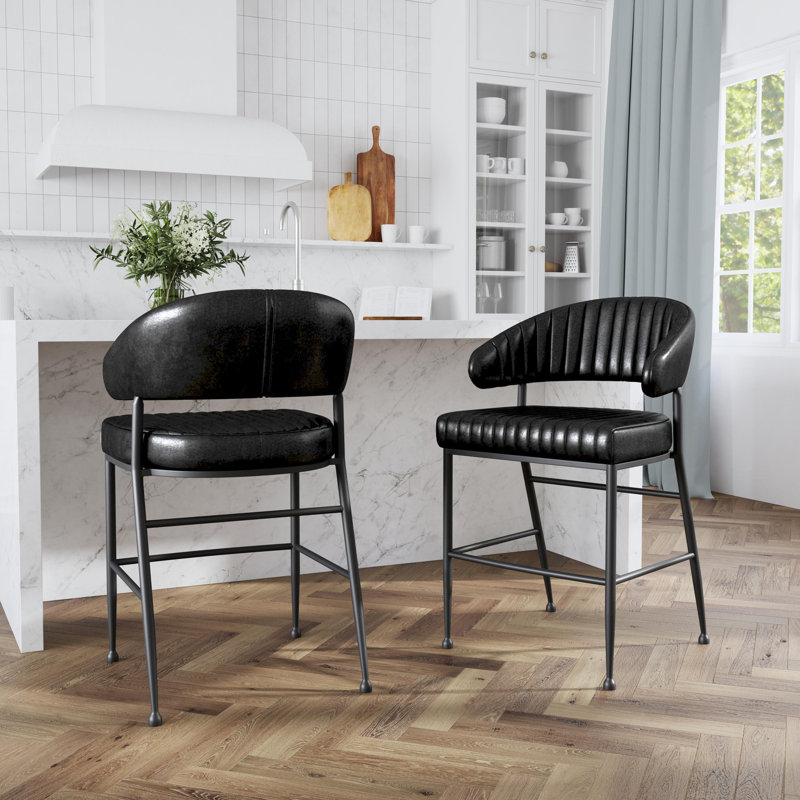 Umbria Stool, Counter Stool (26" Seat Height), Black