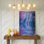 Toile «A Vibrant Ethereal Waterfall Cascades Down Smooth Iridescent Rocks», art mural par Lush Pink-431145003