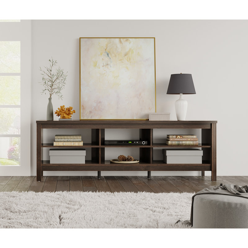 Darsy Unfinished TV Stand for TVs up to 75", Walnut