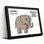 Ensemble de 1 tableau sur toile imprimée représentant un éléphant de Noël avec une trompe.