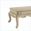 Table basse à 2 tiroirs blanc antique avec pieds en cabriole, style classique pour le salon