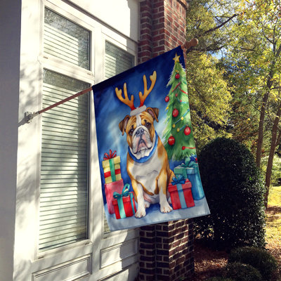 Drapeau de Noël maison de renne