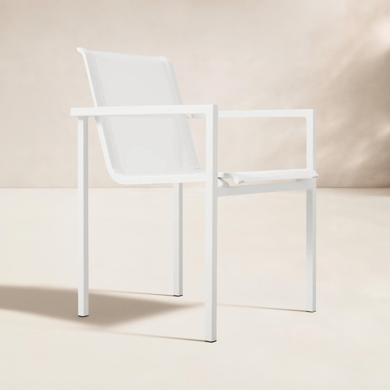 Skiff Outdoor Dining Armchair, White