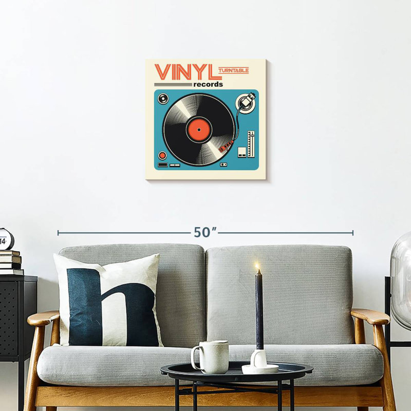 Abarca Vinyl Turntable Records, 20" H x 20" W