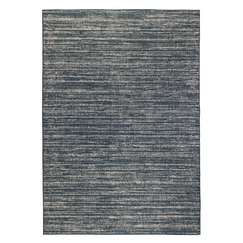 Tapis d'intérieur / extérieur contemporain à tissage plat, Rectangle 8 pi x 10 pi