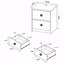 Table de chevet 2 tiroirs, lumières DEL et USB-1101486907
