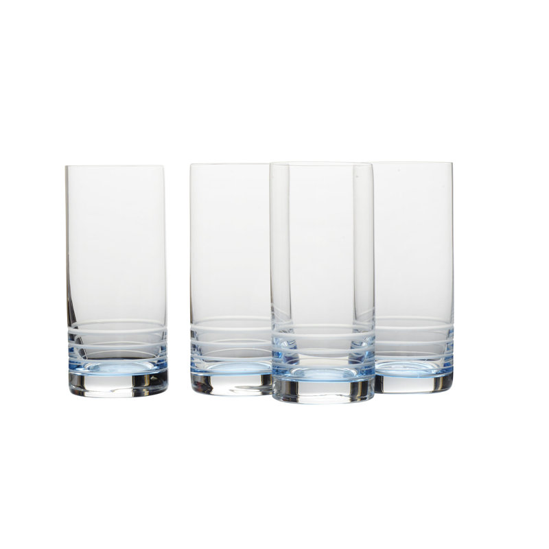 Mikasa Cal Ombre 17 oz. Highball Glasses, Blue Ombre