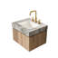 Space Saving Vanity Cabinet And Sink, 24 Inch Plywood Modern Bathroom