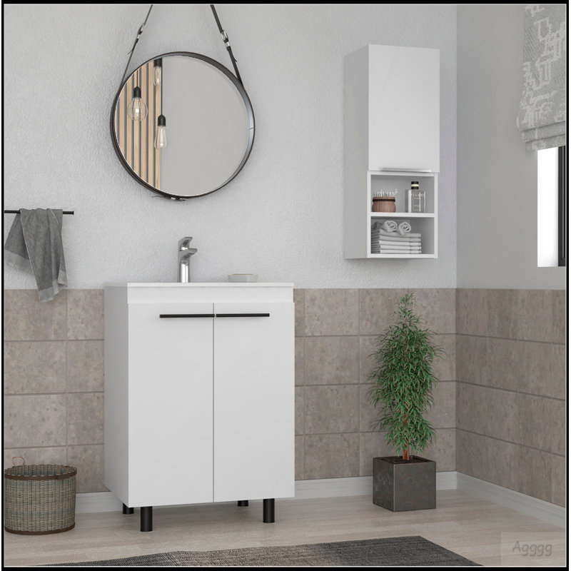 White 2 Piece Bathroom Set