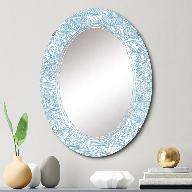 Miroir mural bleu clair, 30 po x 20 po