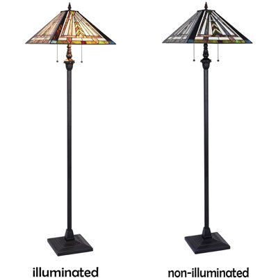 Lampe sur pied traditionnelle 65 po Tiffany