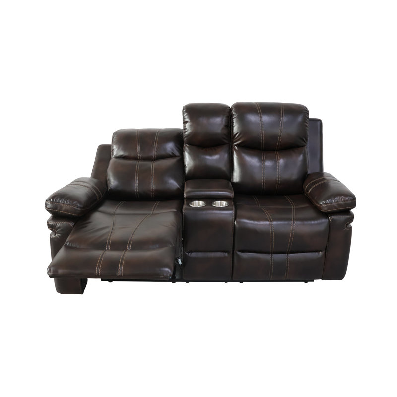 Causeuse inclinable avec accoudoirs coussinés 59 po Salmi