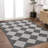 Utgard Classic Geometric Diamond Pattern Dark Gray/Light Gray Rug-802915404