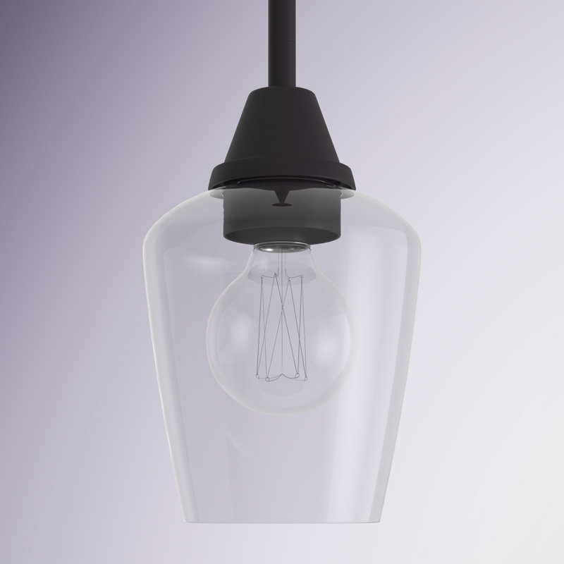 Luminaire suspendu en pot 1 lumière Carletha, Noir