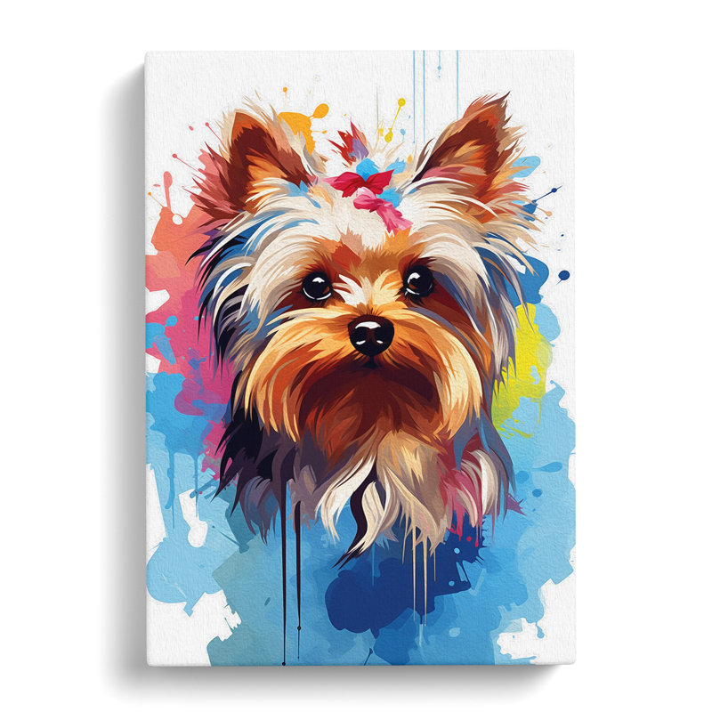 Yorkshire Terrier Modern - Wrapped Canvas, 60cm H x 40cm W x 3cm D