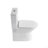 1.1/1.6 GPF Tornado Flush One-Piece Toilet With Comfort Chair Seat ADA Height 17",Powerful & Quiet Dual Flush Modern Toilet,Siphonic S-Trap 12",Rimless Bowl With Soft Closing Seat,Gloss White GW-005