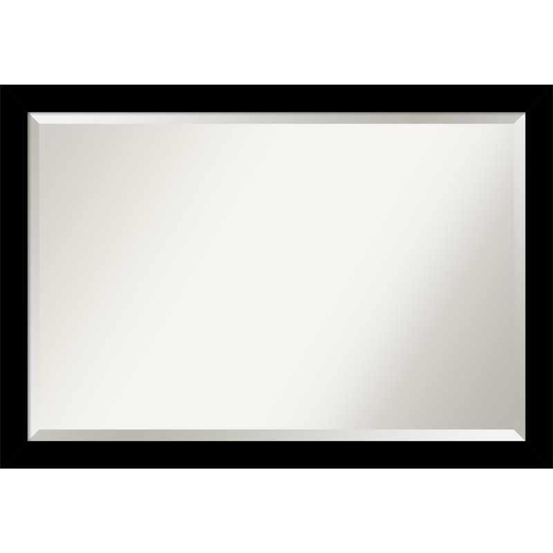 Miroir mural en bois Jimma, 27,25 po x 39,25 po, Noir