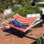2-Person Quilted Polyester Spreader Bar Hammock - Red Stripe-24261103