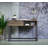 Rustic Oak and Black Writing Lagena with Drawer and Shelf, Perfect for Home Office and Study Spaces