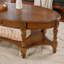 Table basse en bois massif avec rangement Canora