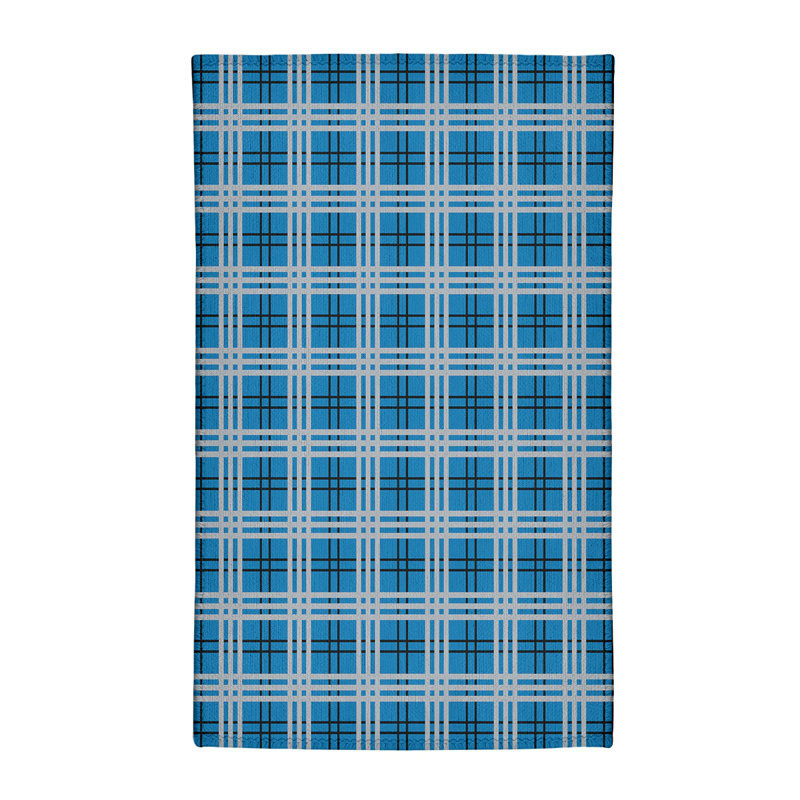 Tapis à carreaux bleu, Rectangle 5 pi x 7 pi