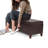 Faux Leather Lift Top Storage Bench-1158183120