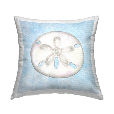 Coussin d'extérieur imprimé "Sand Dollar Coastal Sea Life" par Diannart