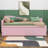 Upholstered Linen Daybed with Trundle Bed-1014872334