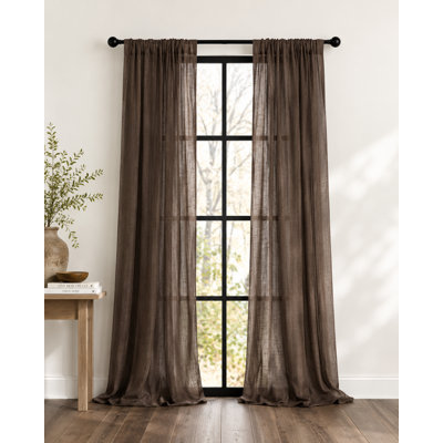 Agamdeep Semi Sheer Curtain Single Panel