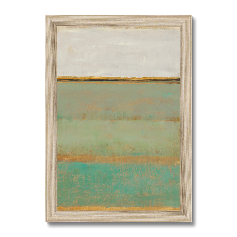 Verdant Field II by Timothy O' Toole - Painting, 34cm H x 24cm W, Natural Wood Framed Paper Print