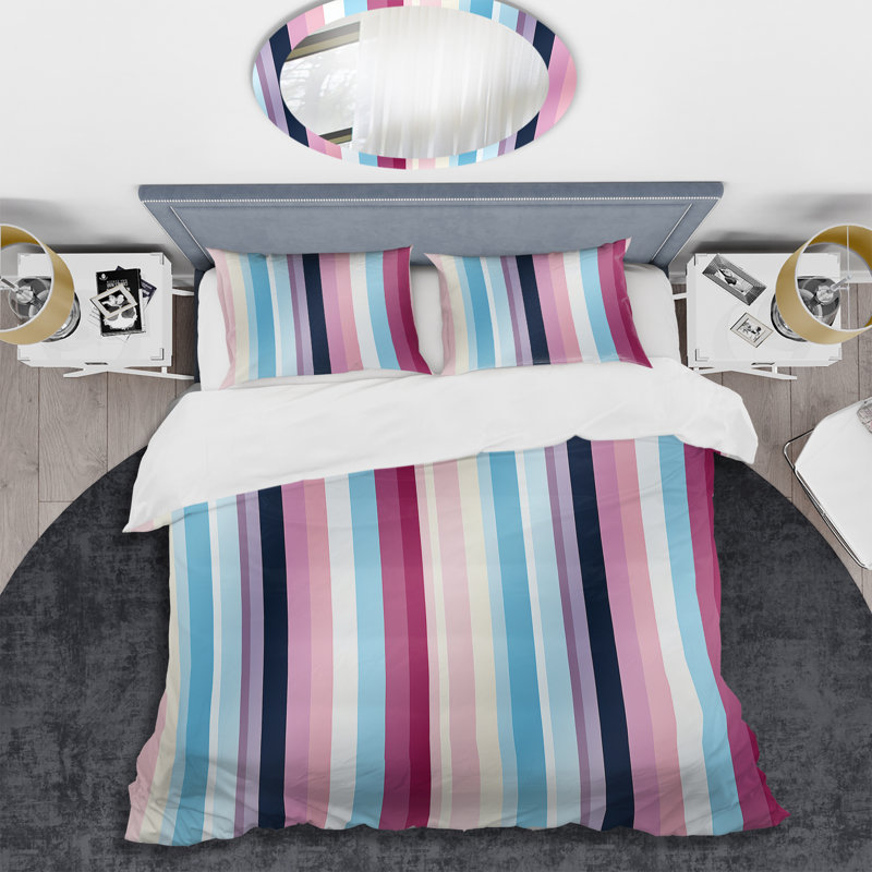 Ensemble de housse de couette Vibrant, Housse de couette pour grand lit et 2 taies décor