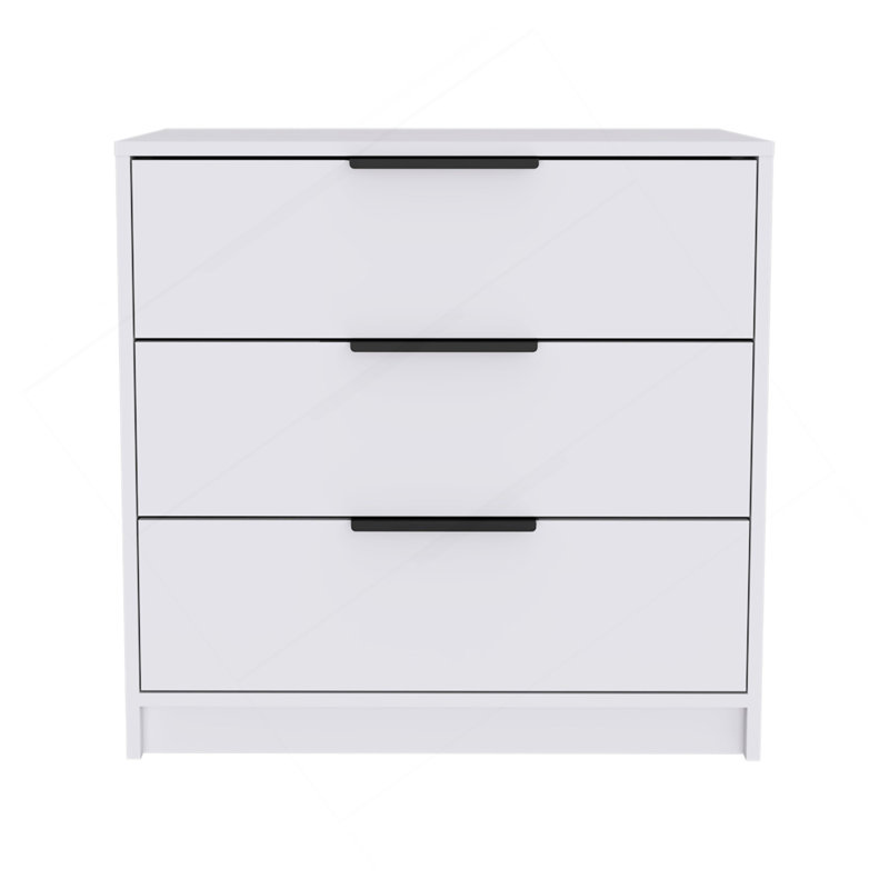 Commode à trois tiroirs, Blanc