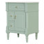 Meuble-lavabo de 24 po avec lavabo, armoire de salle de bain autoportante verte avec tiroir rabattable, tablette réglable, structure en bois d'hévéa massif, panneaux de fibres à densité moyenne et poignées en métal-1516758439