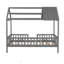 Lit simple en bois avec clôture-417164855