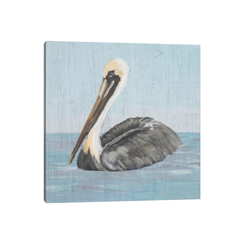 Pelican Wash I by Julie Derice - Wrapped Canvas Painting, 66.04cm H x 66.04cm W x 1.905cm D