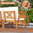 6 Pcs Acacia Wood Patio Furniture Set With Cushions And 2-tier Coffee Table 