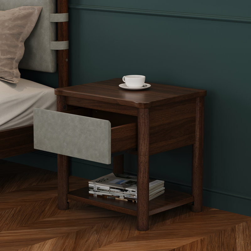 Table de chevet en bois, tables de chevet modernes avec tiroir, table de chevet de ferme pour salon de chambre à coucher, ensemble de 2