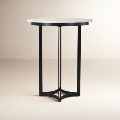 Round Marble Top with Iron Base Dining Table