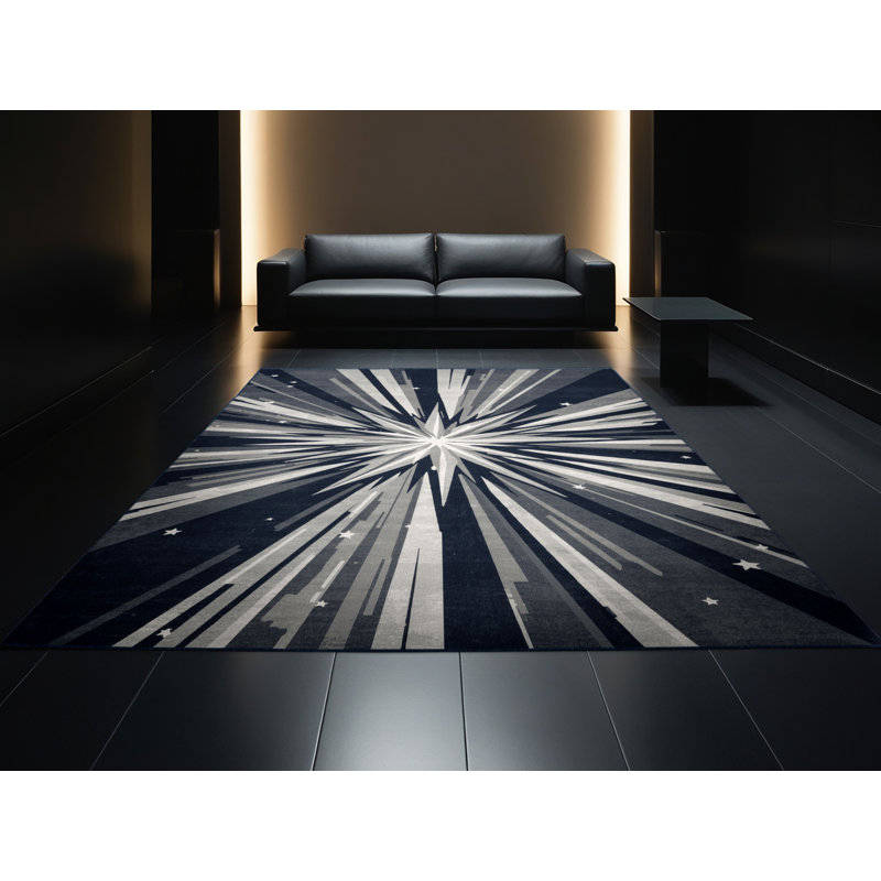 Tapis gris doux et moelleux Evart Bold & Eclectic, 4 x 6