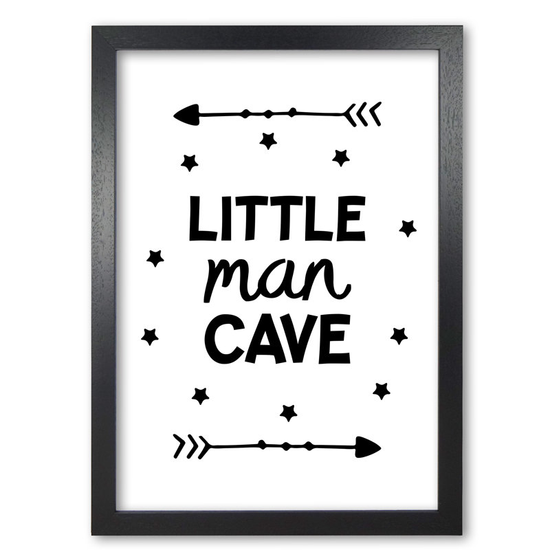 Little Man Cave Arrows - Print, 85 cm H x 60 cm W x 5 cm D, Black Grain Frame