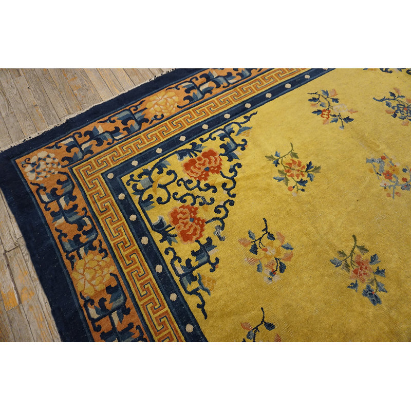 Antique Chinese - Peking Yellow 1920s Rug