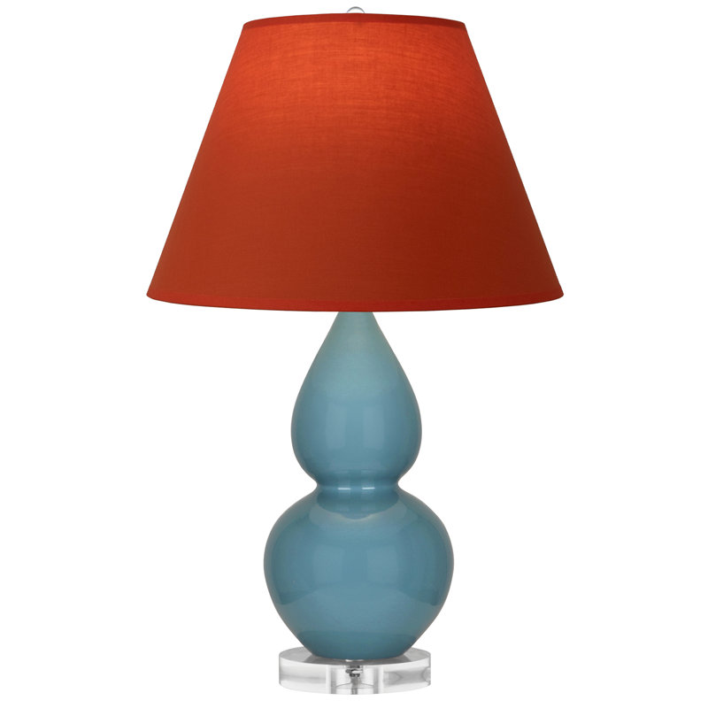 Petite lampe d'appoint à double gourde, Bleu clair, Tanger / taupe