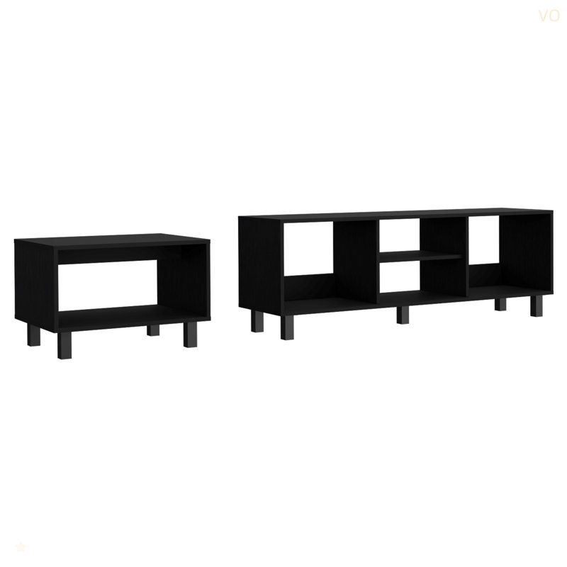 2 Piece Living Room Set, Streamlined With TV Stand And Coffee Table