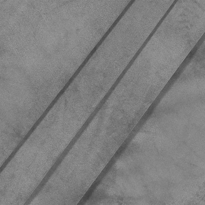 Myron Heavy Crushed Velvet Eyelet Room Darkening Thermal Drape Curtains, 117cm Width x 137cm Drop, Grey