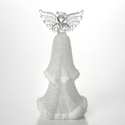 Figurines d'ange en verre à DEL