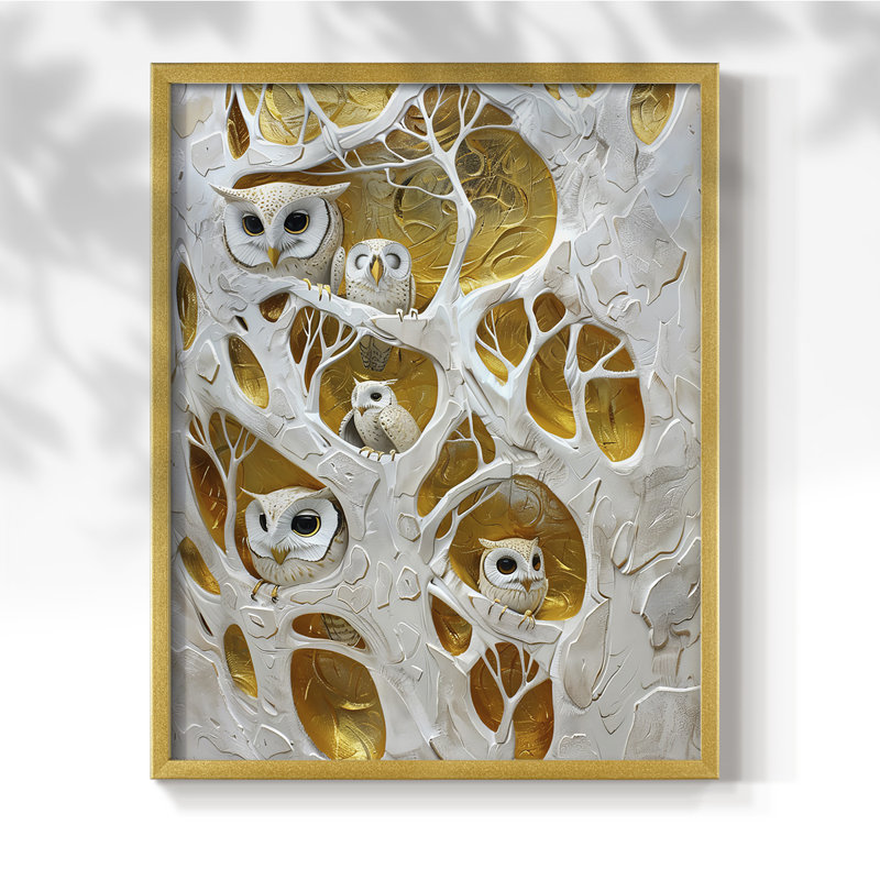 ANIMALS Series LX III - reproduction encadrée de qualité supérieure - prête à être accrochée - aucun clou requis, Or